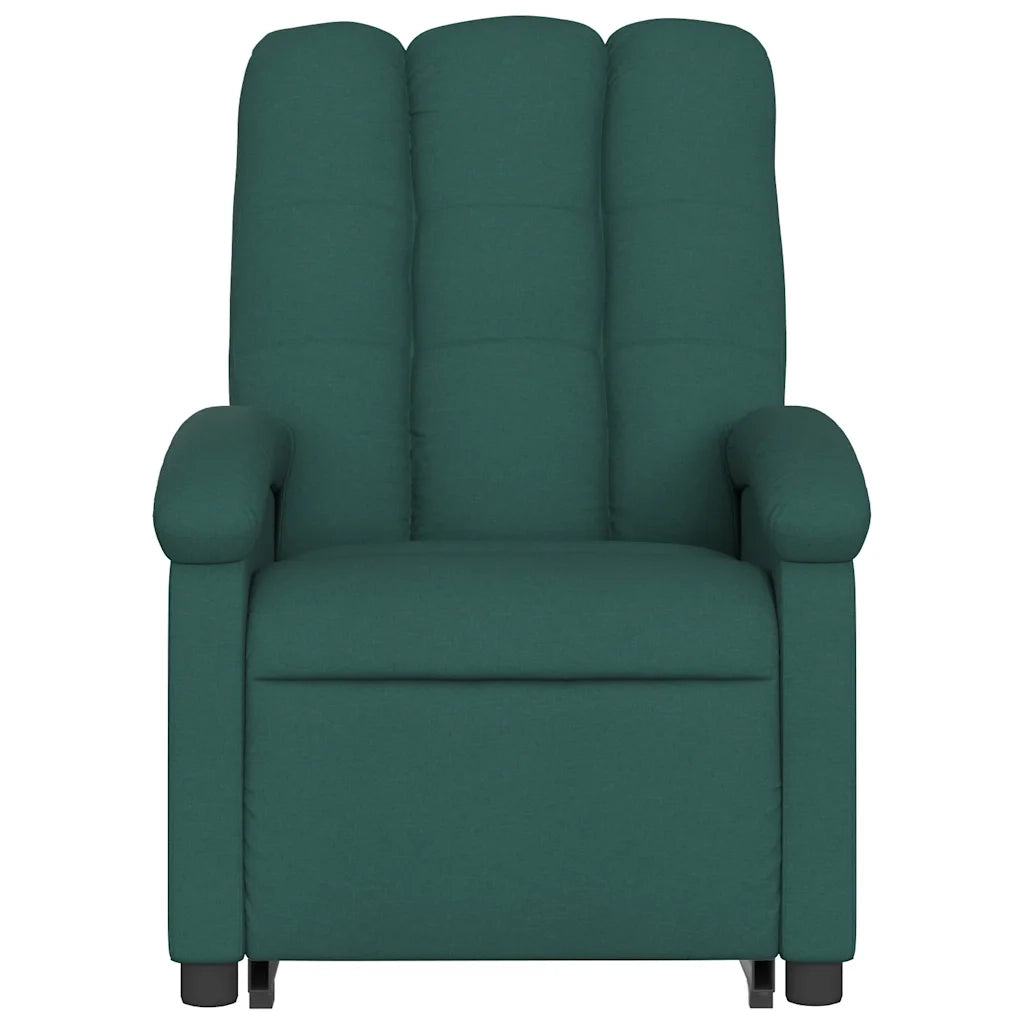 Divano Sedia-Poltrona Alzapersona Reclinabile Verde Scuro in Tessuto 134380
