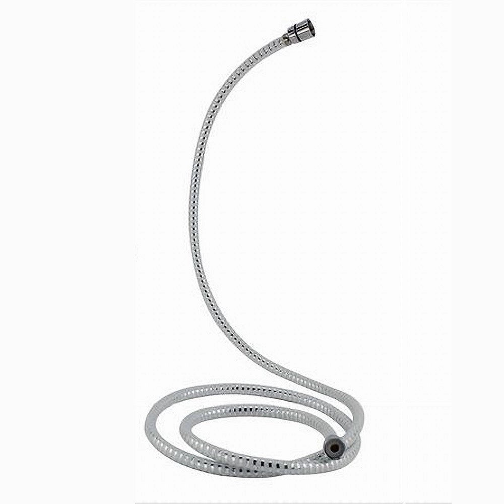 Trade Shop - Tubo Laccio Flessibile Doccia Biflex Cromo Bianco Universale Lunghezza 2mt 69226 -