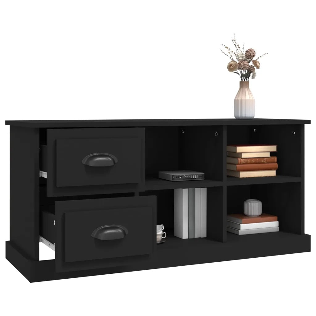Mobile Porta TV Nero 102x35,5x47,5 cm in Legno Multistrato 816177