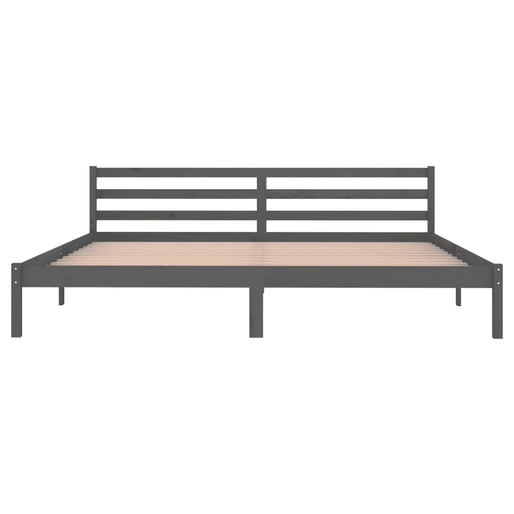 Giroletto in Legno Massello di Pino 200x200 cm Grigio 810452
