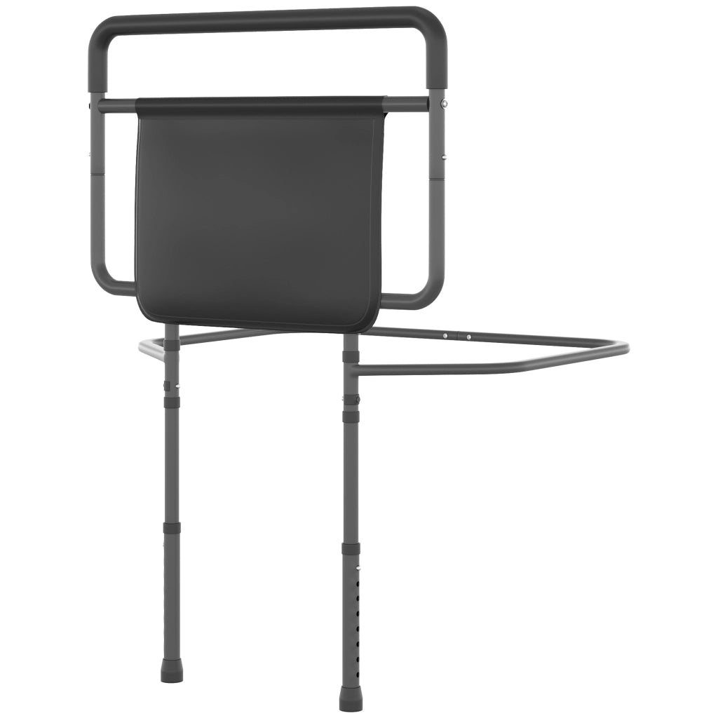 Letto con Barandilla e Contenitore Regolabile in Altezza ¨C Zephmum ¨C Grigio 71x61x86-104 cm