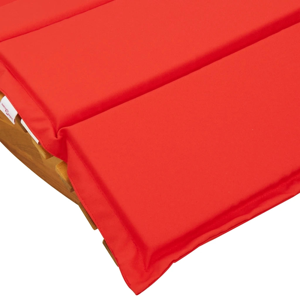 Lettino prendisole a dondolo con cuscino in legno massello di acacia 4103886