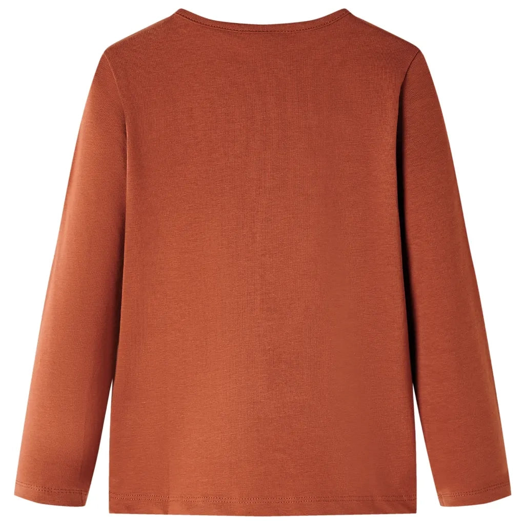 Maglietta da Bambina a Maniche Lunghe Cognac 104cod mxl 108418