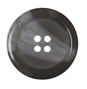 Viti di plastica di cornice, rotondi, 15 mm, con 4 fori, ideali per giacche, giacche, giubboni, grigio, 12 pezzi (24 l)