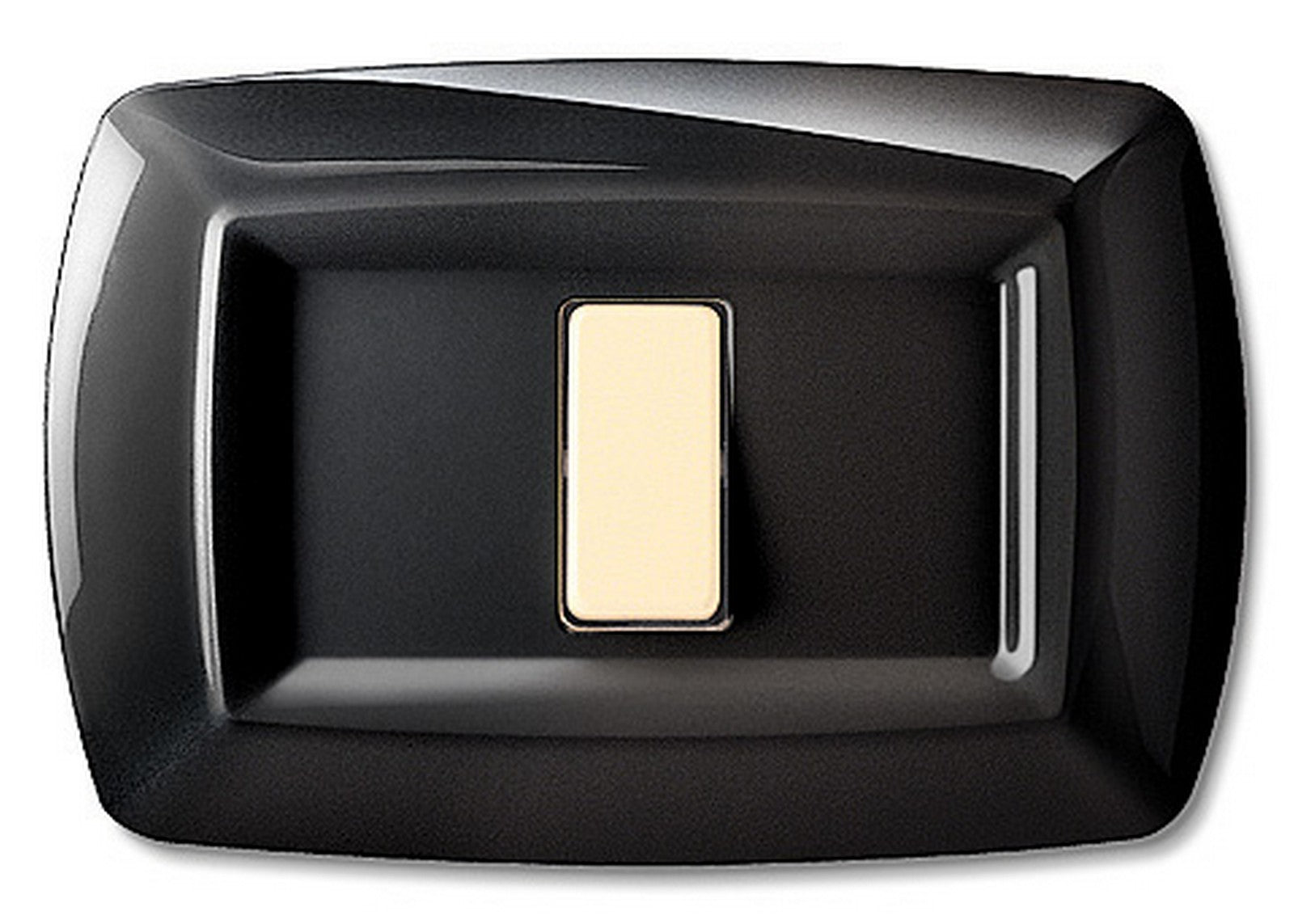 tondo' placca mod.magic termoplastica a 1posto color nera cod:ferx.16809