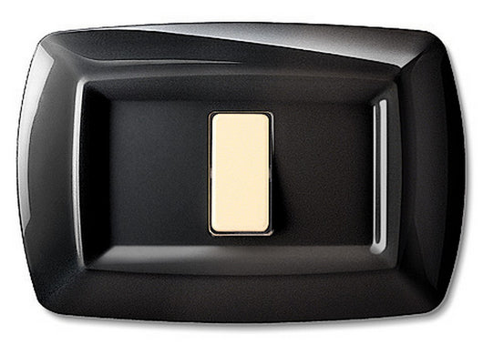 tondo' placca mod.magic termoplastica a 1posto color nera cod:ferx.16809