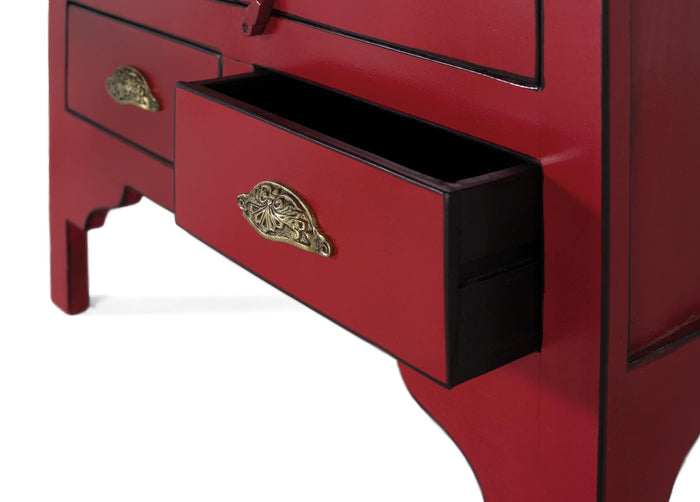 Armadio con 2 ante e 2 cassetti in legno di mango