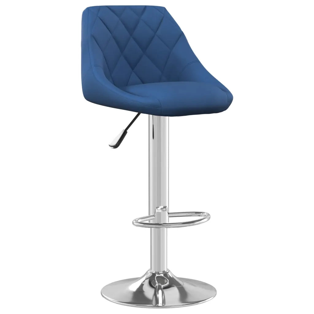 Sgabelli da Bar 2 pz Blu in Velluto cod mxl 56153