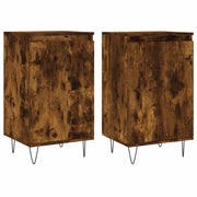 Credenze 2 pz | Madia | Buffet da pranzo | Armadio da pranzo Rovere Fumo 40x35x70 cm in Legno Multistrato