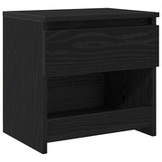 Comodino | Armadio da Notte | Mobiletto da notte Rovere Nero 40 x 30 x 39 cm Legno multistrato