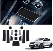 Accessori per Renault Arkana 2021-2024 2025, Mattoncini Antislip, Arkana 2023, Mattoncini in Gomma, Mattoncini per Borsa di Cassetta Centrale, Mattoncini per Cassetta di Carico, Mattoncini per Cassetta di Carico Deur, Accessori per Arkana (Bianco)