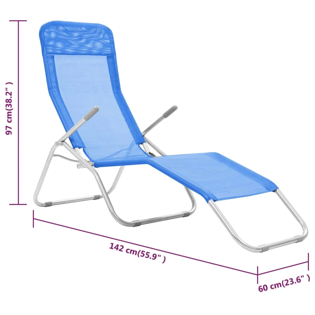 Set di due poltrone lounge pieghevoli blu 02_0011950
