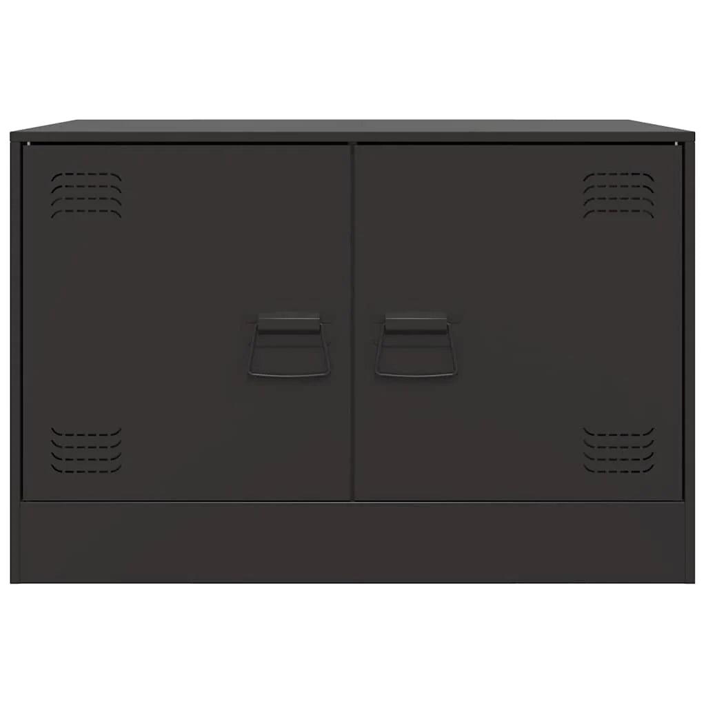 Mobile TV multimediale scaffale TV credenza TV sala da pranzo soggiorno camera da letto 2 pezzi 67 x 39 x 44 cm acciaio nero 02_0028543