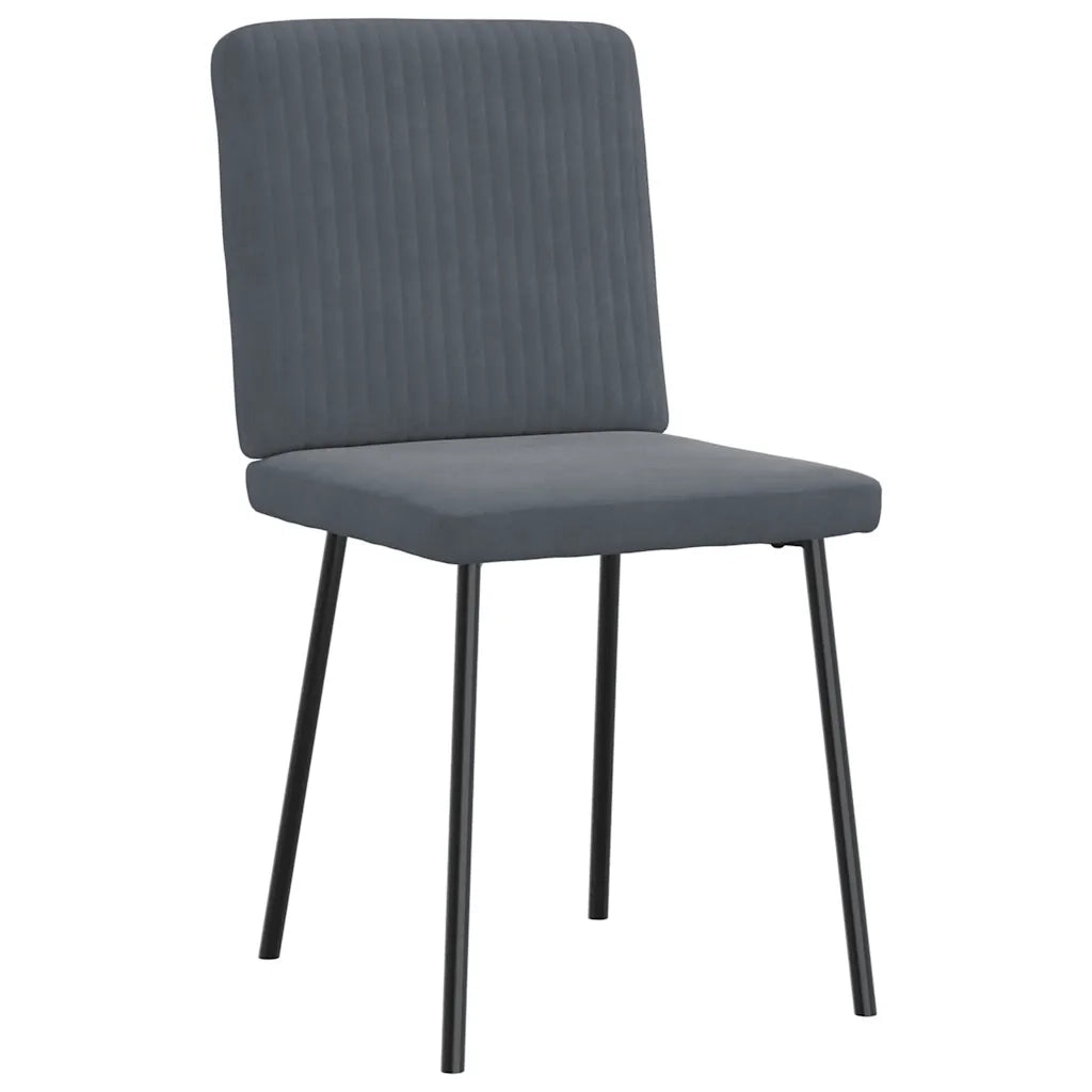 Sedie da Pranzo 4 pz Grigio Scuro in Velluto 3315287