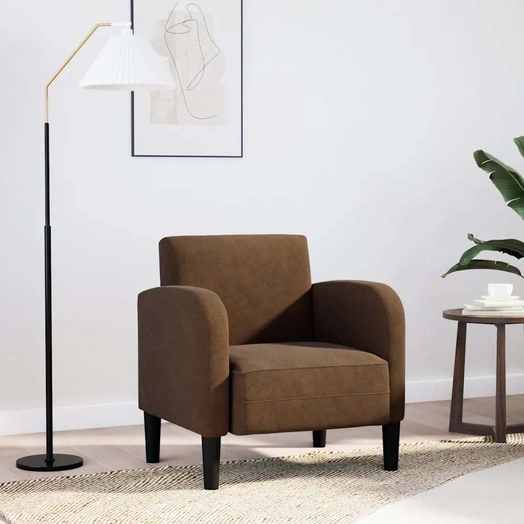 Divano Sedia con Braccioli Marrone 54 cm in Similpelle 4100534