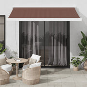 Tenda Sole Retrattile Manuale 350x250 cm Marrone 3215719