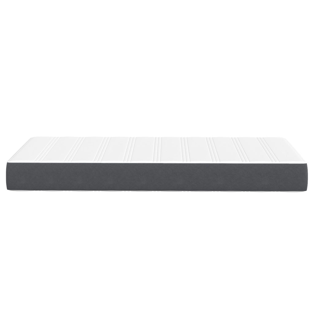 Materasso a molle insacchettate  Grigio Scuro 100x200x20 cm in Tessuto