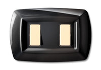 tondo' placca mod.magic termoplastica a 2 posti color nera cod:ferx.16826