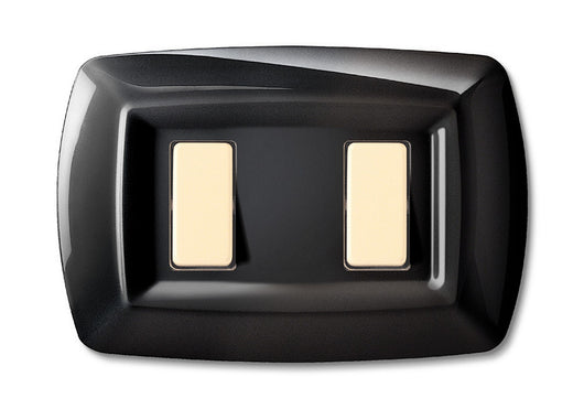 tondo' placca mod.magic termoplastica a 2 posti color nera cod:ferx.16826