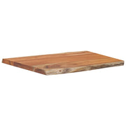 Piano Tavolo | Superficie Tavolo | Piano Scrivania 70x60x2,5 cm Rettangolare Legno Acacia Bordi Vivi