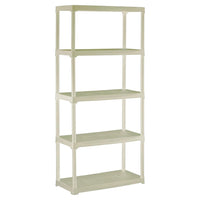 SCAFFALE IN RESINA 5 RIPIANI COLORE BEIGE 80X40X176 CM
