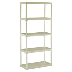 SCAFFALE IN RESINA 5 RIPIANI COLORE BEIGE 80X40X176 CM