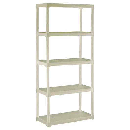 SCAFFALE IN RESINA 5 RIPIANI COLORE BEIGE 80X40X176 CM