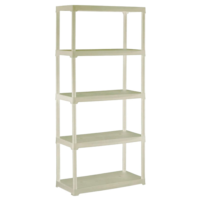 SCAFFALE IN RESINA 5 RIPIANI COLORE BEIGE 80X40X176 CM
