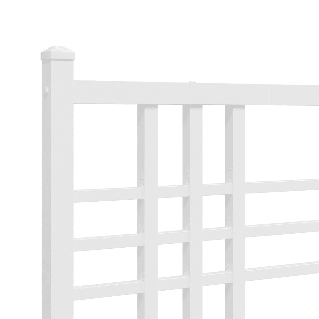 Giroletto senza Materaso con Testiera Metallo Bianco 75x190 cm