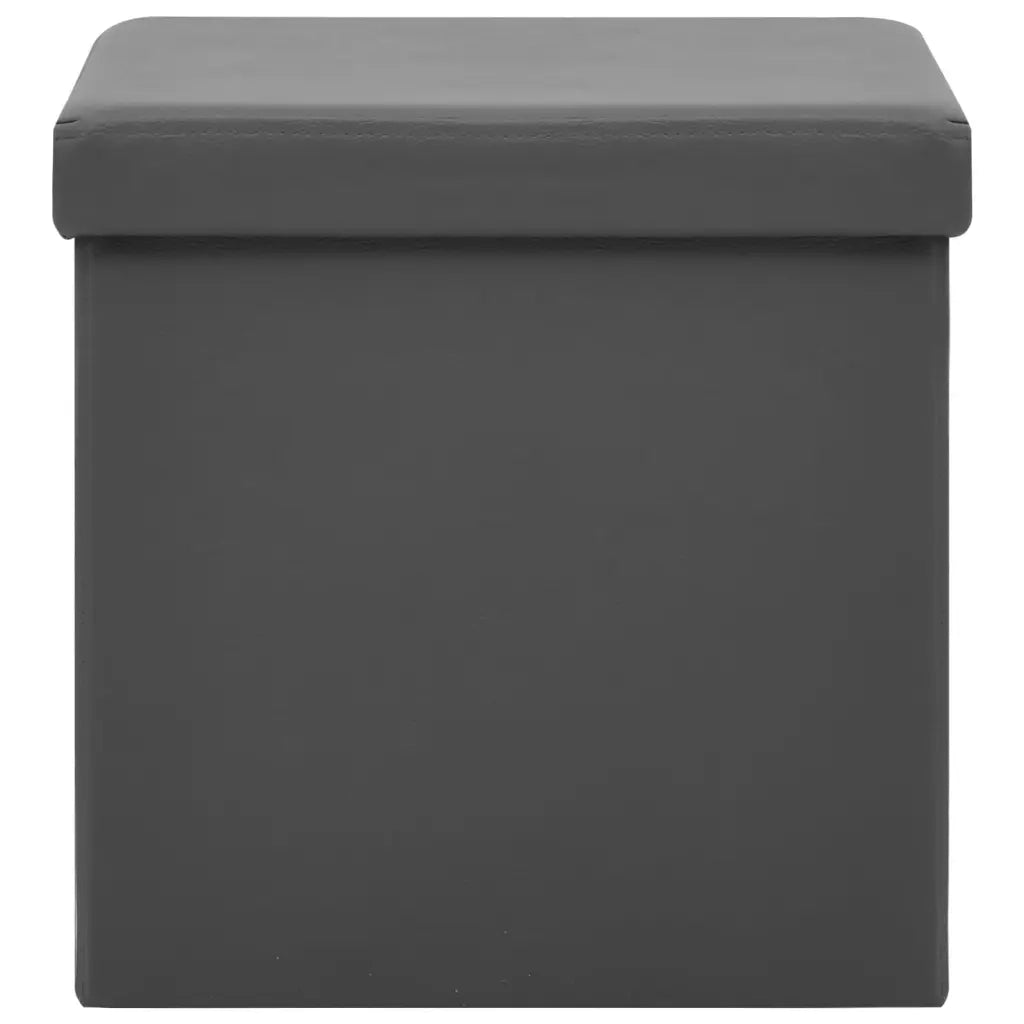 Sgabello con Contenitore Pieghevole Grigio in PVC cod mxl 42030