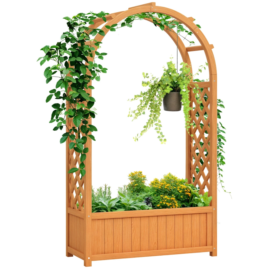 Casetta da Giardino con Griglia ¨C zephmum ¨C Legno 83x36x145cm Marrone Chiaro