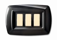 tondo' placca mod.magic termoplastica a 3posti color nera cod:ferx.16834