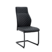 Set tavolo e sedie con 1 tavolo rotondo e 2 sedie imbottite; base centrale; in MDF e metallo nero noce