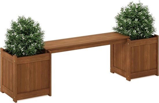 Cassa per piante in legno - naturale - 1 pezzo - olio di teak - 182,12 x 44,7 x 28,96 cm