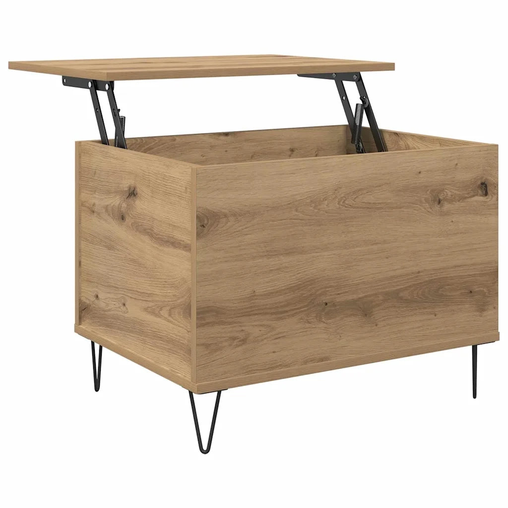 Tavolino da salotto Rovere artigianale 60 x 44,5 x 45 cm