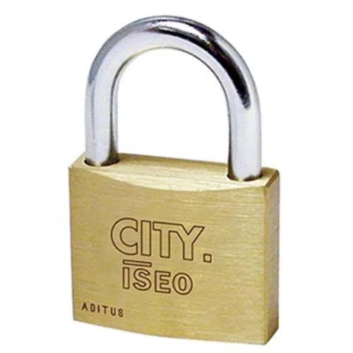 Lucchetto Aditus Iseo Ottone Arco Cromato Chiavi 2 30 mm 10 Pezzi
