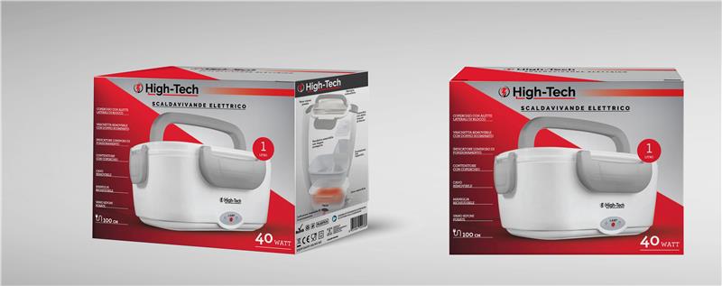 HIGH-TECH SCALDAVIVANDE CON MANIGLIA 40 WATT DA 1 LT CON VANO PORTAPOSATE