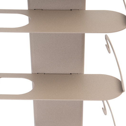 ALUBOX VIRGO Porta Vino Da Terra A Colonna Autoportante 167X30X30 Cm Portabottiglie Vino Da Terra In Alluminio Con Mensole A C In Lamiera Zincata Porta Vini Capacità 10 Bottiglie COLORE: SABBIA