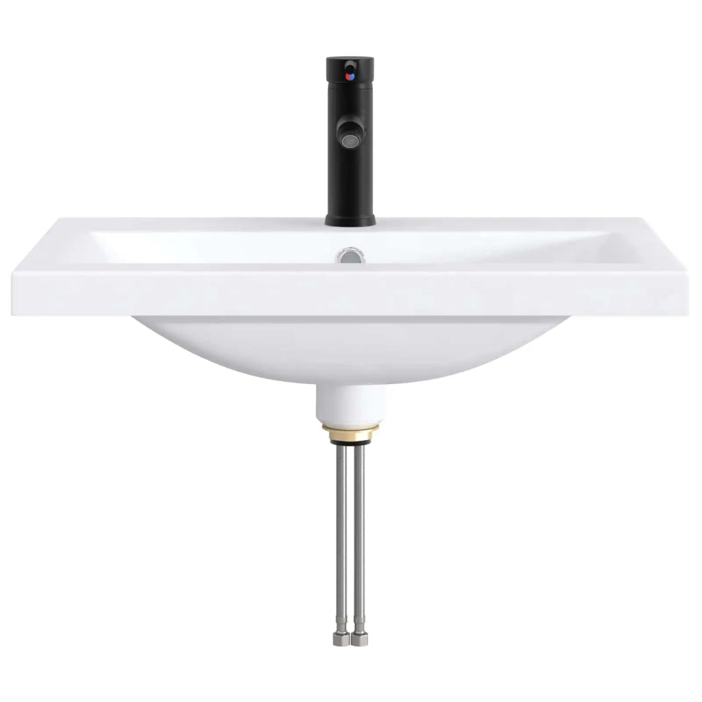 Lavabo da bagno Nero Opaco 61 x 40 x 16,5 cm Metallo