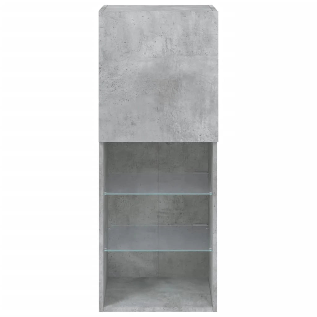Mobile TV multimediale mensola TV credenza mobile TV per sala da pranzo soggiorno camera da letto con luci LED 40,5 x 30 x 102 cm grigio 02_0026597