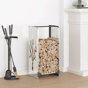 Rastrelliera per Legna da Ardere-Portalegna 40x30x80 cm in Acciaio Inox 895192
