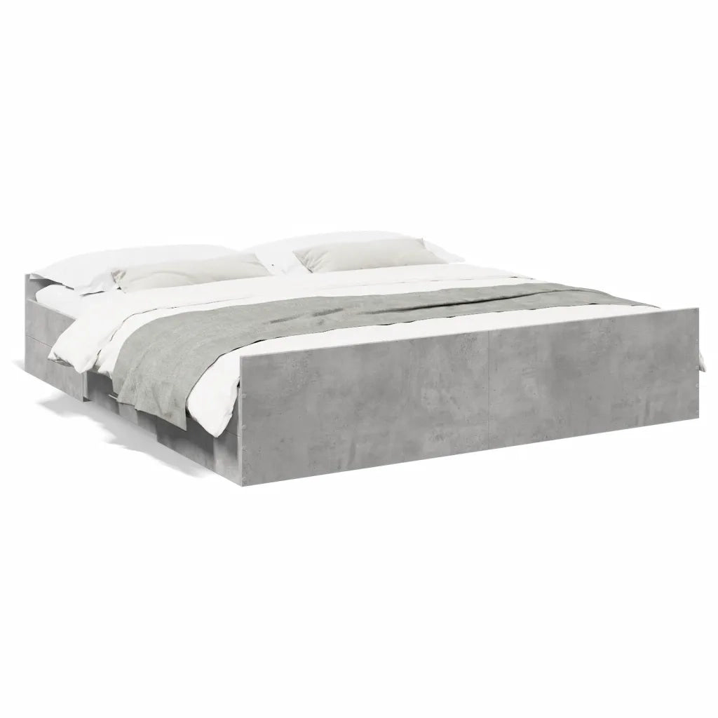 Giroletto Cassetti Grigio Cemento 200x200 cm Legno Multistratocod mxl 91938