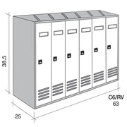 ALUBOX CUBO Cassette Postali Condominiali 6 Posti CUBO 38,5X63X25 Cm In Lamiera Zincata Cassetta Postale Condominiale Verticale Da Esterno E Interno Protetto COLORE: ANTRACITE