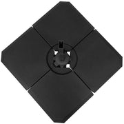 BASE PER OMBRELLONE A BRACCIO DA 4 PEZZI RIEMPIBILE CON ACQUA O SABBIA PER BASI A CROCE DA 100X100CM, NERO
