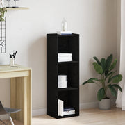 vidaXL Libreria Rovere Nero 36x30x114 cm in Legno Multistrato