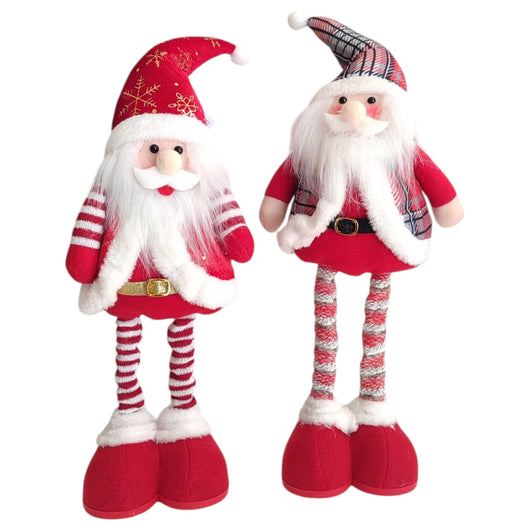 BABBO NATALE DECORATIVO CON GAMBE ALLUNGABILI ESTENSIBILE