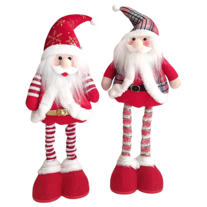 BABBO NATALE DECORATIVO CON GAMBE ALLUNGABILI ESTENSIBILE