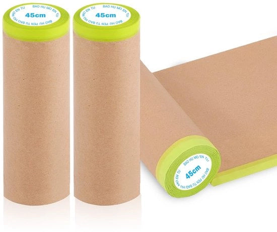 Pannelli protettivi 2 in 1 - Pannelli autoadesivi per protezione verniciatura - 3 rotoli 45 cm x 15 m - Pellicola protettiva per rivestimento