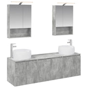 Set di Armadi da Bagno 5 pcs Grigio Cemento 3406522