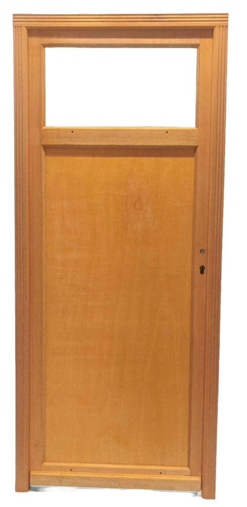 Porta di servizio in legno 'Pagos' modello 200X80 a sinistra a spinta (dimensioni della tavola) senza maniglia